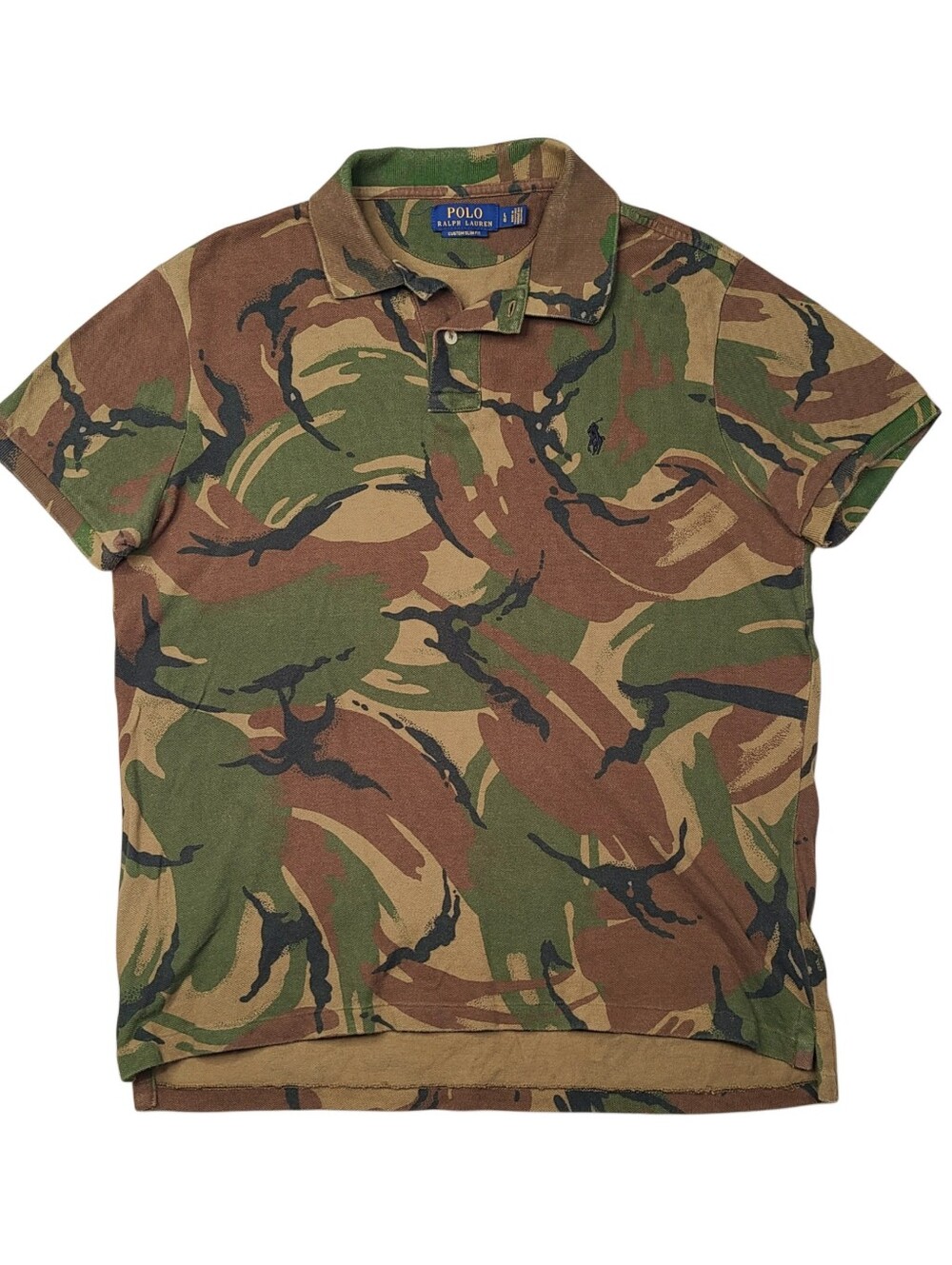 Polo Ralph Lauren Men’s Custom Slim Fit Camo Army Military Polo Shirt Large